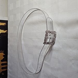 LNWOT , Clear transparent belt with rhinestone buckle